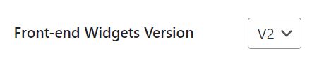 Widgets version selector
